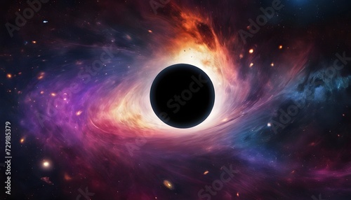 Black hole on the background of space