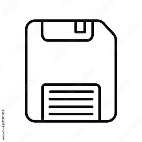floppy disk icon with white background vector stock illustration