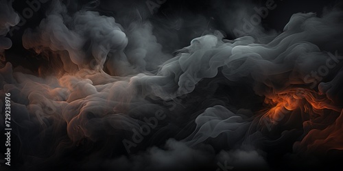 Black graphite background with smoke 3d