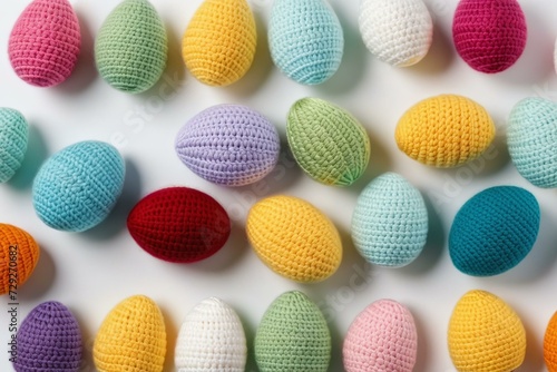 Elegant Crocheted Easter Egg Background