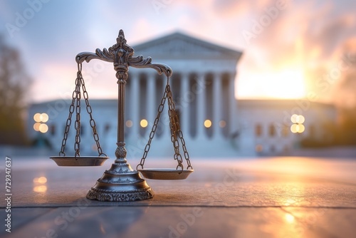 Judicial Balance: Scales Before the Supreme Court with Copyspace