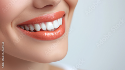 Ue femme souriante avec ses dents mises en avant pour souligner sa dentition blanche