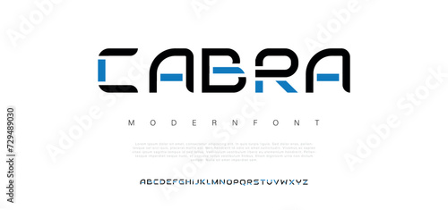 Cabra , a modern alphabet lowercase font. minimalist typography vector illustration design