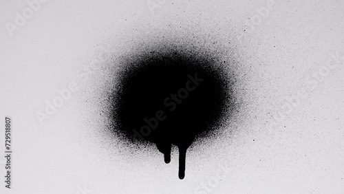 Black Spray Paint On A White Background
