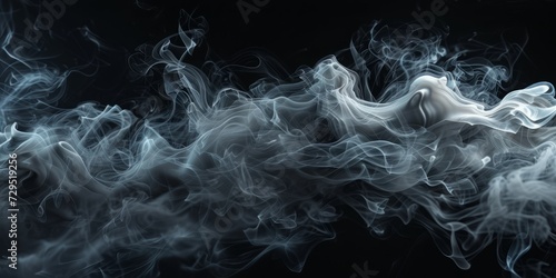 Experience Luxury with a Sophisticated Wallpaper - Delicate Wisps of Smoke Against a Black Background