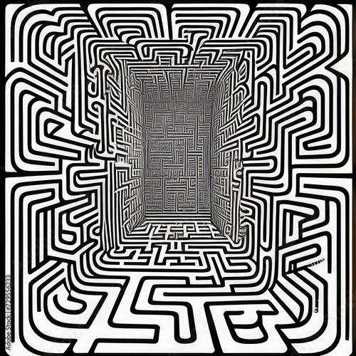 Seamless Computer Circuit Board Pattern with Maze-Like Tech Design and Digital Texture