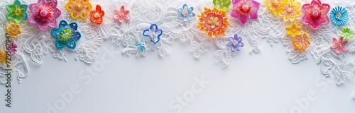 tiul and lace flower background for copy space