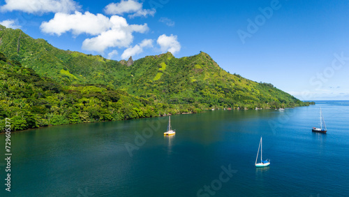 Landscapes of Moorea Island, French Polynesia