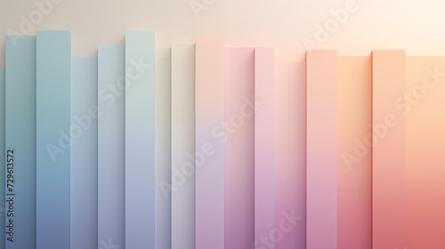 Abstract pastel palette background in mild tones smooth texture panels vertically placed