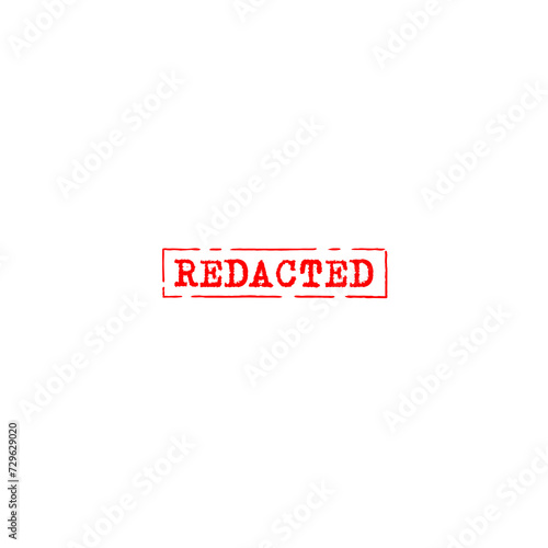 redacted worn rubber stamp