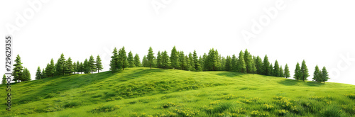 Green hills lanscape cut out