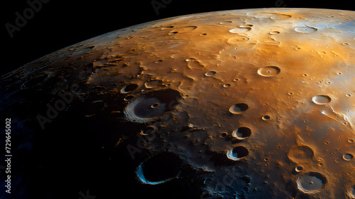Imagen de la superficie de mercurio desde un telescopio