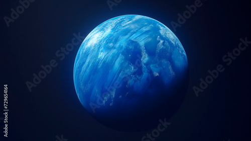 Vista de neptuno desde un telescopio 