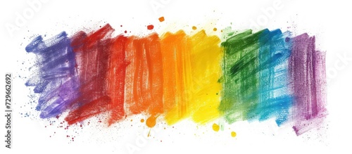 Grunge hand drawn rainbow crayon texture of colorful scribble wax pastel. AI generated image