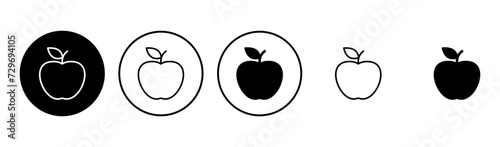 Apple icon set. Apple vector icon. apple symbols for your web design.