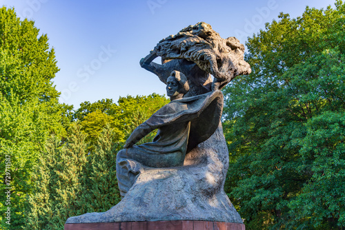 Frederic Chopin Monument in Lazienki Park, Warsaw, Poland