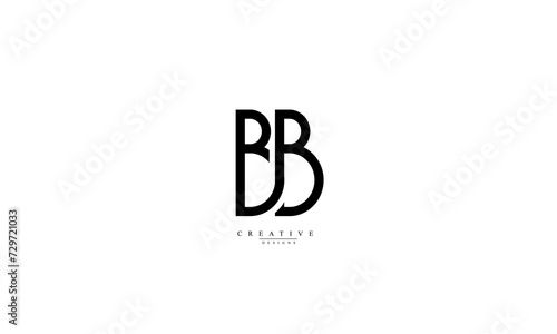  Alphabet letters Initials Monogram logo BB B