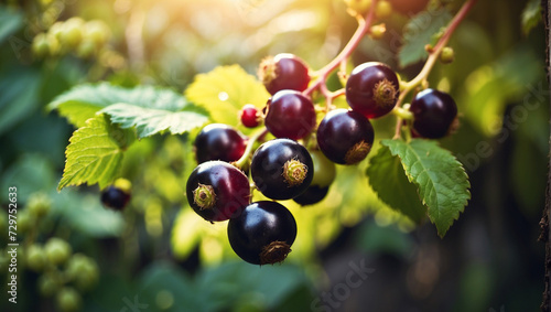 A branch with Natural blackcurrant