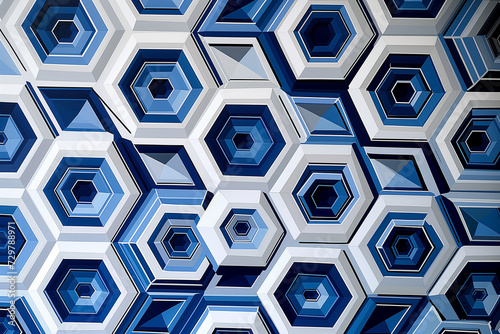 seamless pattern with hexagons
