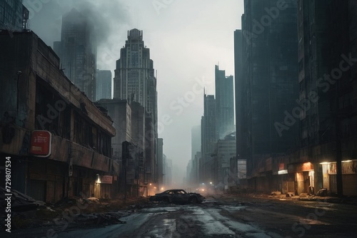 destroyed city 