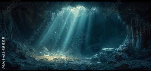 A Cave's Inner Glow A Stunning Underground Adventure Generative AI