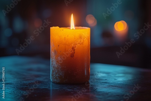 Flicker of Hope A Glowing Candle in the Dark Generative AI