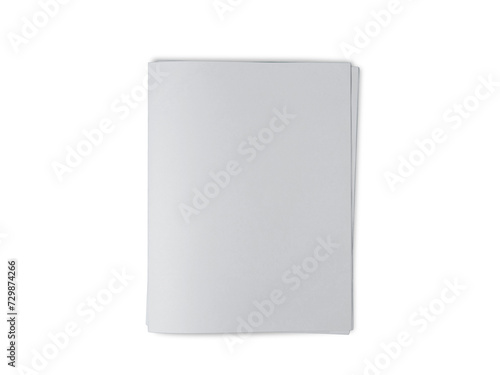 Folded paper mock up, blank empty copy space white paper