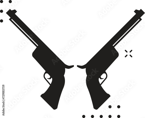 Hand gun pistol svg vector cut file cricut silhouette design for t-shirt gun shop