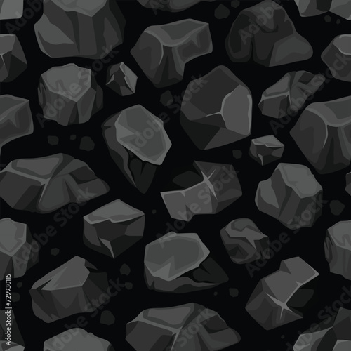 Seamless pattern of thermal coal.