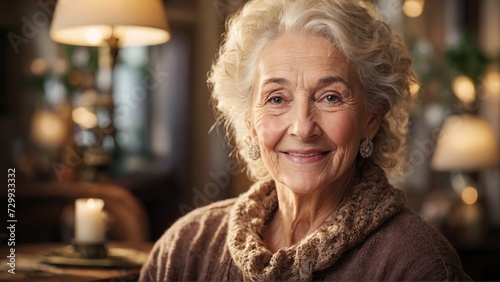 Smiling Portrait of old beauty queen