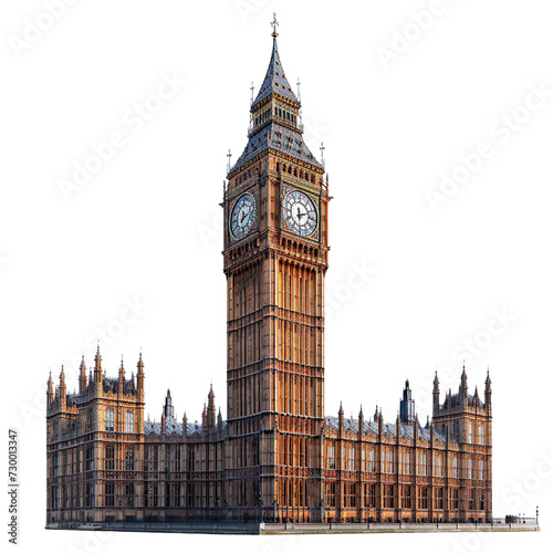 big ben isolated on white background