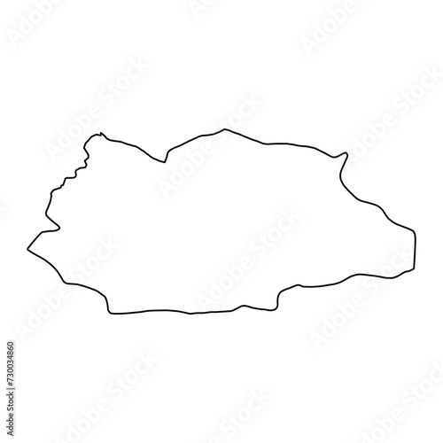 Gafsa Governorate map, administrative division of Tunisia. Vector illustration.