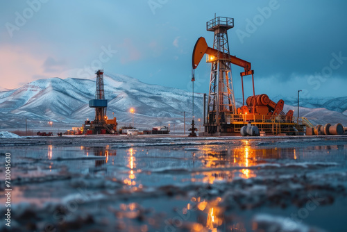 Oil and gas drilling rig properties, energy and pollution