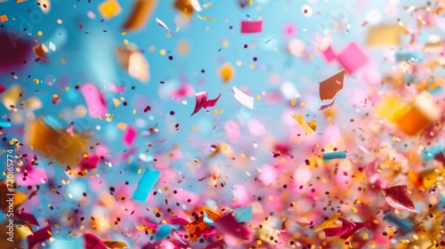 Colorful confetti adorns a bright background, evoking a sense of celebration and joy