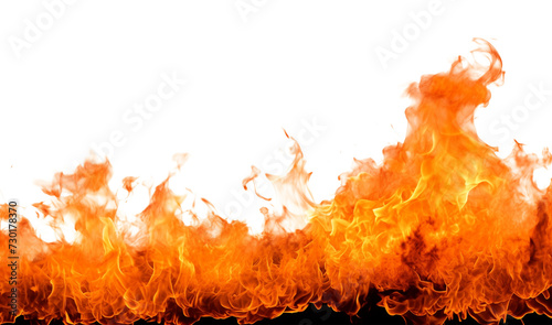 Fire Horizon Isolated on Transparent Background 
