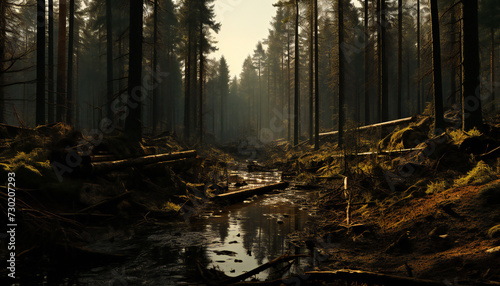 Recreation of a contaminated and destroyed forest