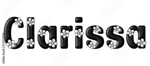 La rissa - white color - written with engraved typical Hawaiian hibiscus flowers- ideal for websites, e-mail, sublimation greetings, banners, cards, t-shirt, sweatshirt, prints, cricut, 