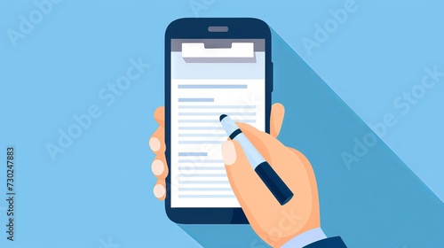 Hands holding a smartphone with a checklist application open, showcasing the efficiency and accessibility of digital checklists