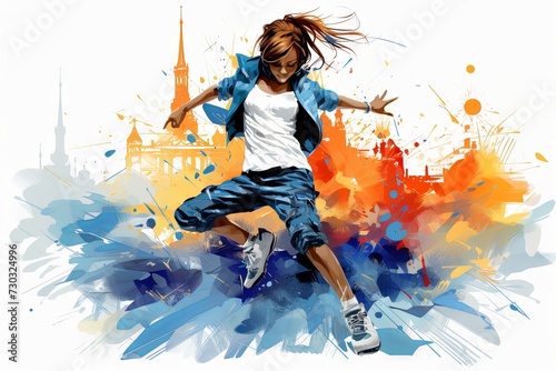 Breakdance, new sport in Olympic Games in Paris 2024.