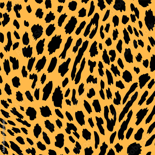 Leopard skin print. Vector illustration design.