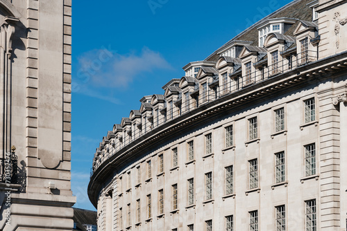 Old buildings in Regent Street in the city of Westminster in London