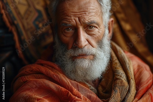 Portrait of an old Patriarch, Bible story.