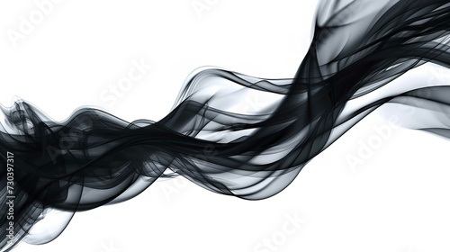 Abstract Black Wave by Transparent Liquid