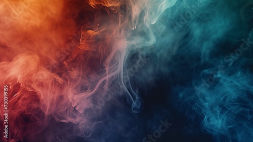 Abstract Blue Purple Background with Smoke Clouds