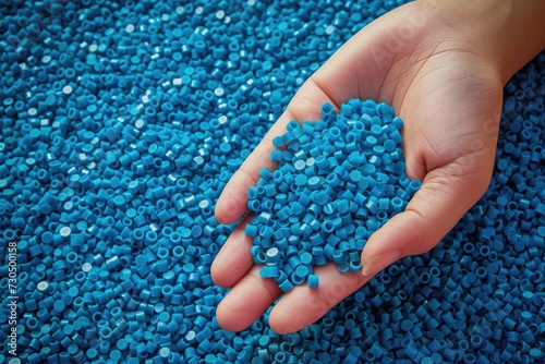 Plastic pellets for water pipes made from petrochemicals and plant polyethylene