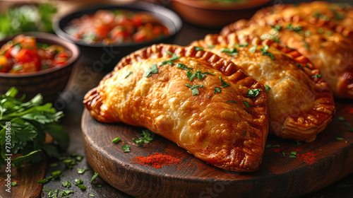 Photo of Samos traditional Indian fried pies with vegetable filli