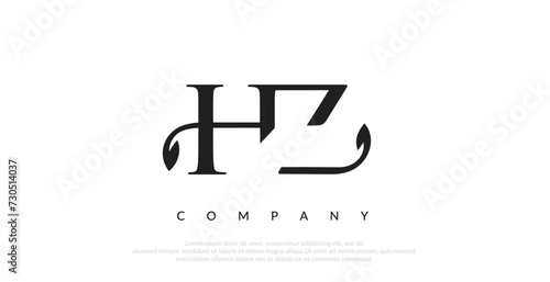 Initial HZ Logo Design Vector 