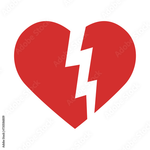 Broken Heart flat icon