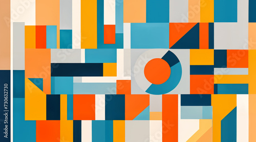 Geometric Harmony: Abstract Art in Bold Colors