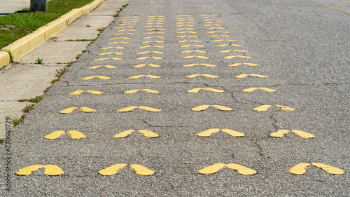 The Yellow Foot Prints at Marine Corps Recruit Depot, Parris Island, South Carolina